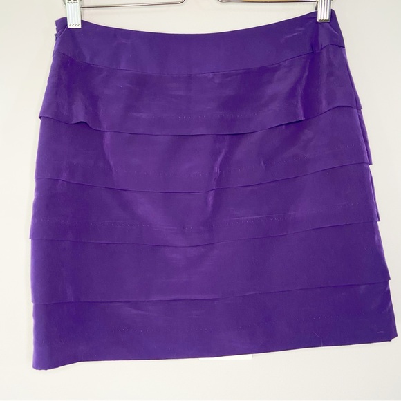 LOFT silky Tiered pencil Skirt - Picture 3 of 4
